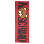 Logo Teddy Bear Scarf // Red