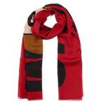 Logo Teddy Bear Scarf // Red