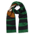 Logo Teddy Bear Scarf // Green