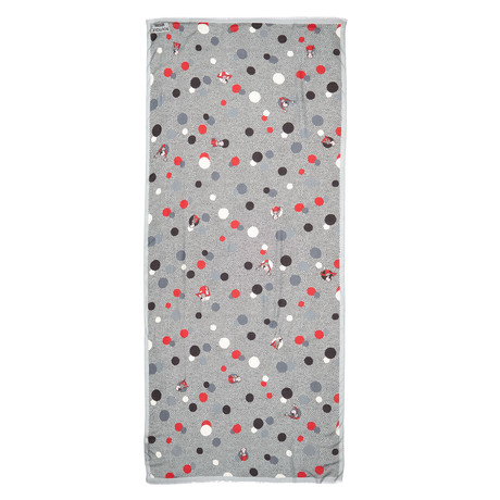 Olive + Dotted Printed Scarf // Gray + Multicolor