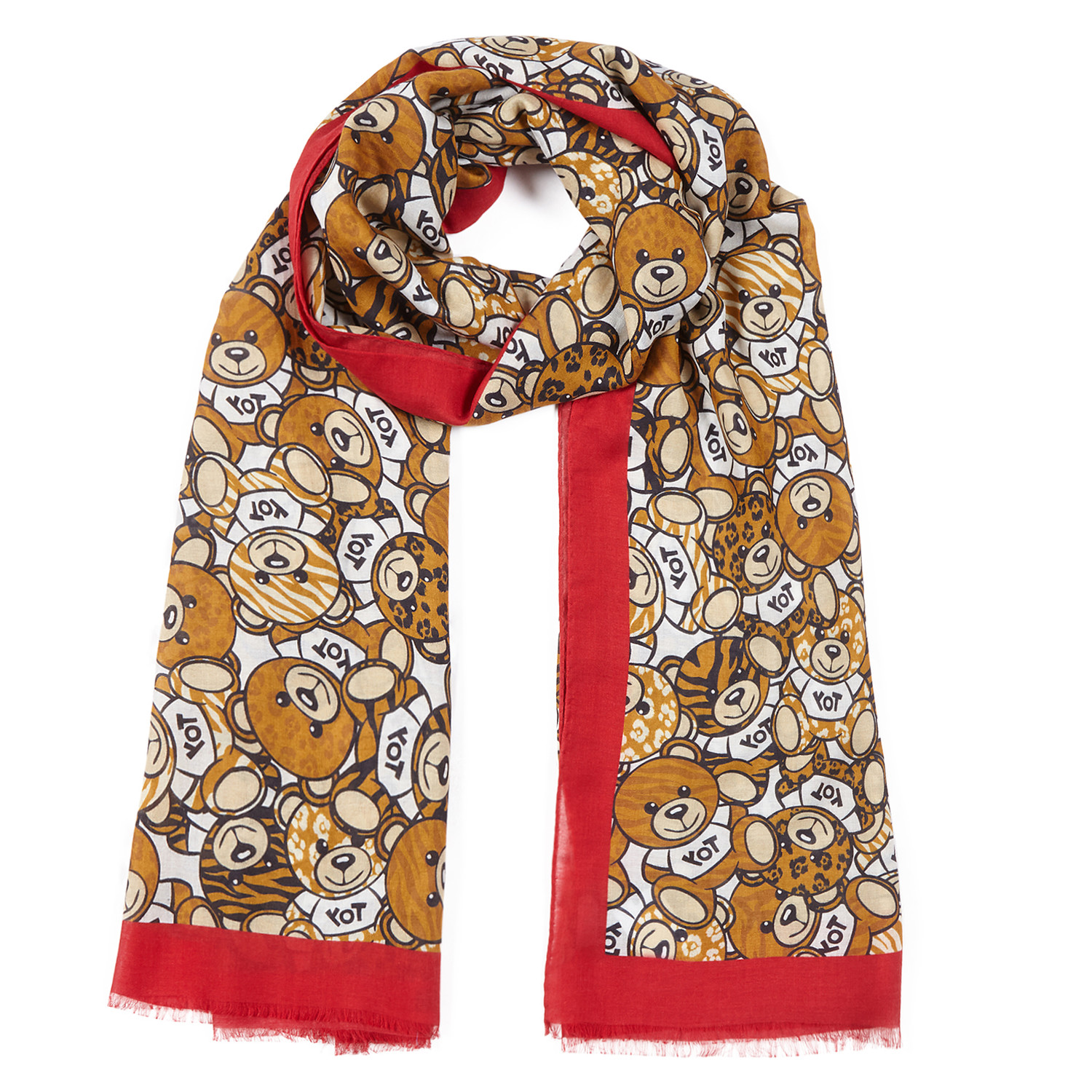 moschino teddy bear scarf