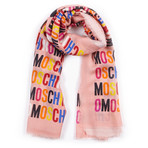 Logo Scarf // Pink + Multicolor