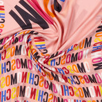 Logo Scarf // Pink + Multicolor