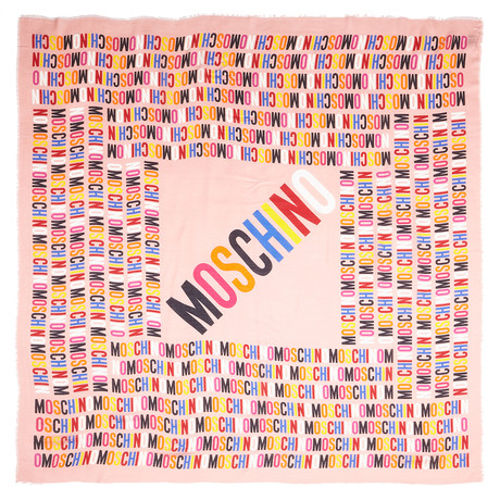 Logo Scarf // Pink + Multicolor