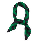 Striped Heart Scarf // Green