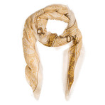 Moschino Card Scarf // Tan + Cream