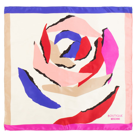 Abstract Rose Scarf // Pink + Blue