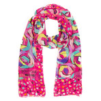 Abstract Roses Scarf // Pink + Multicolor