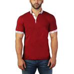 Flower Short-Sleeve Polo // Red (L)