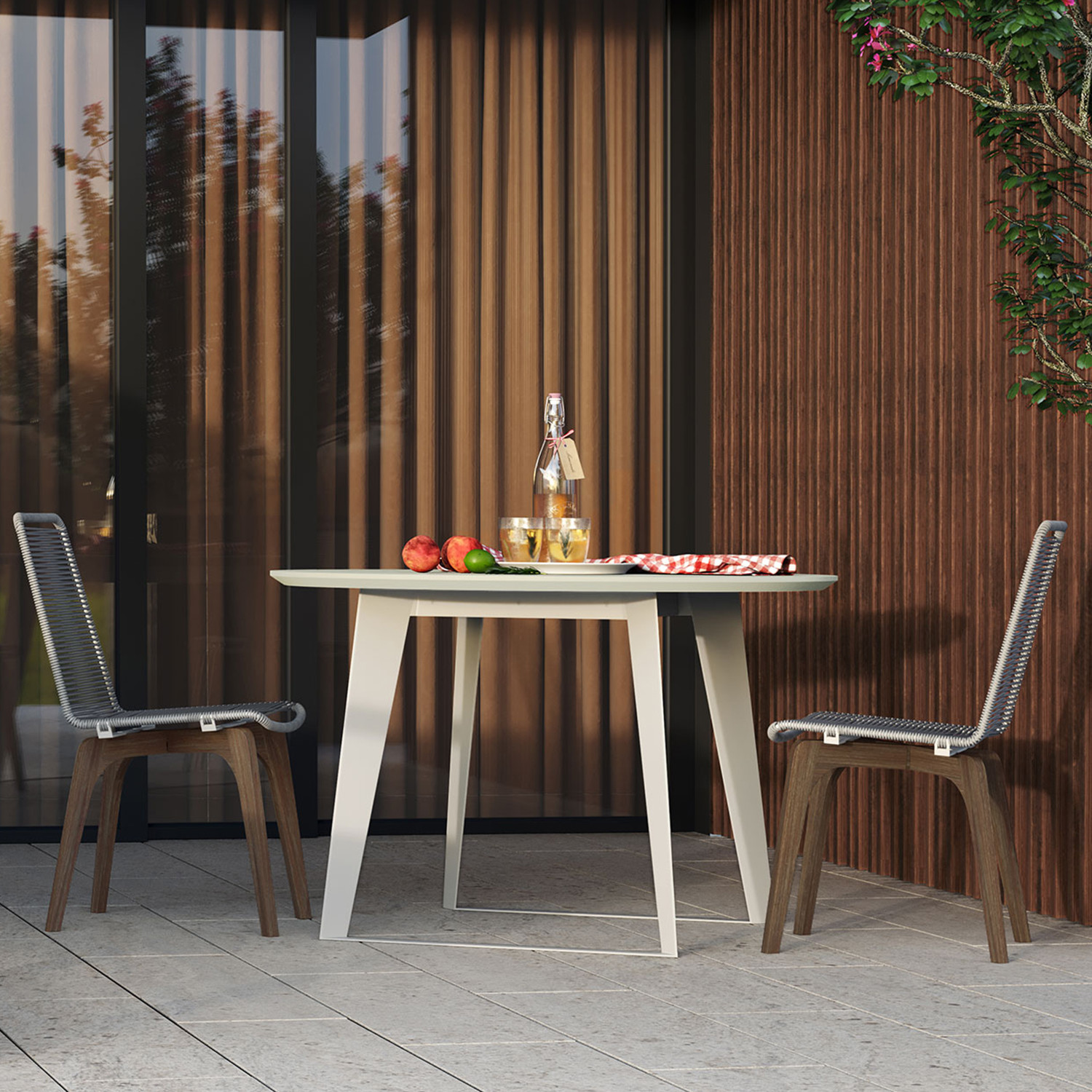 Amsterdam Outdoor Round Dining Table - Modloft Outdoor Furniture ...