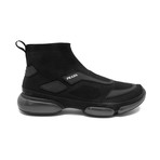 Prada // Men's Knit Fabric High Top Cloudbust Sneaker Shoes // Black (US: 8)