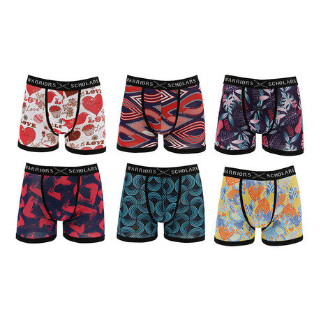 Luther Moisture Wicking Boxer Briefs // Yellow + Blue + Red +