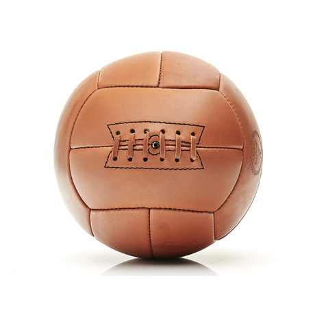 Deluxe Leather 12P Soccer Ball // Tan