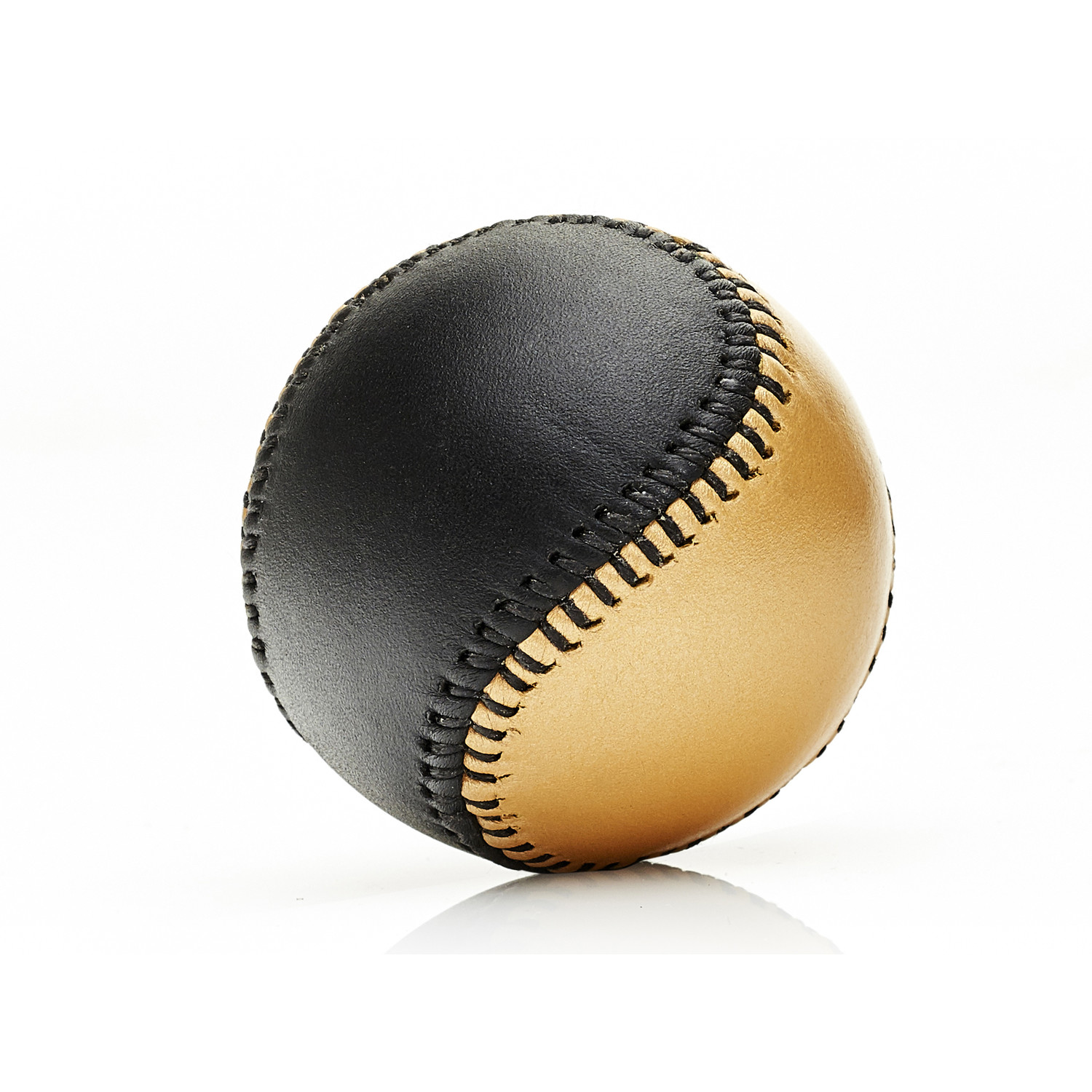 Black + Gold Leather Baseball - Modest Vintage Player - Touch of Modern