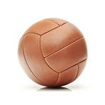 Deluxe Leather 12P Soccer Ball // Tan