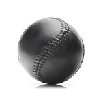 Executive Black Leather Baseball // Black Stitch