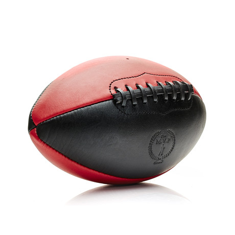 Leather American Football // Red + Black