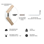 105° Connector // White (2 Packs Of 4 Connectors)