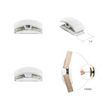 150° Connector // White (2 Packs Of 4 Connectors)