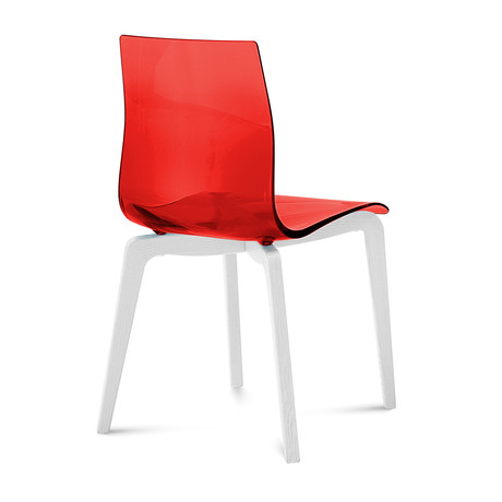 GEL L Chair (White, Red)