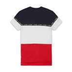 Tri-Color T-Shirt // Navy (L)
