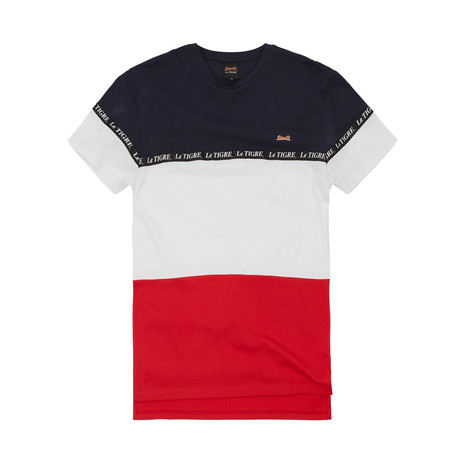 Tri-Color T-Shirt // Navy (S)