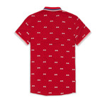 All Over Print Polo // Red (M)