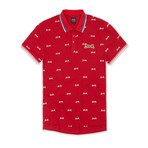 All Over Print Polo // Red (M)