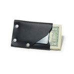 Frontier Wallet // Black + Nickel Colored Hardware