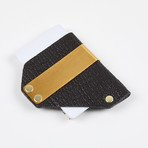 Exotic Caliber Clip Wallet // Black + Brass Colored Hardware
