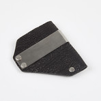 Exotic Caliber Clip Wallet // Black + Nickel Colored Hardware