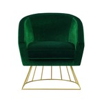 Beatriz Velvet Accent Chair (Green/Gold)