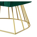 Beatriz Velvet Accent Chair (Green/Gold)