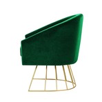 Beatriz Velvet Accent Chair (Green/Gold)