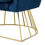 Beatriz Velvet Accent Chair (Green/Gold)