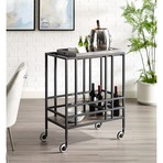 Kelsey Bar Cart (Gold + Walnut)