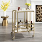 Kelsey Bar Cart (Gold + Walnut)