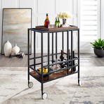 Kelsey Bar Cart (Gold + Walnut)