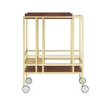 Kelsey Bar Cart (Gold + Walnut)