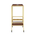 Kelsey Bar Cart (Gold + Walnut)