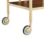 Kelsey Bar Cart (Gold + Walnut)