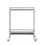 Jared Bar Cart (Silver + Black)