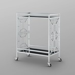 Jared Bar Cart (Silver + Black)