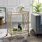 Jared Bar Cart (Silver + Black)