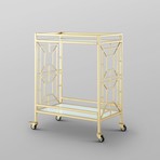 Jared Bar Cart (Silver + Black)