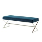 Liam Velvet Bench (Black)