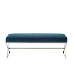 Liam Velvet Bench (Black)