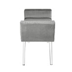 Dhyan Velvet Bench (Gray)