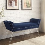 Dhyan Velvet Bench (Gray)