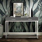 Cassandra Console Table (Gold + White)